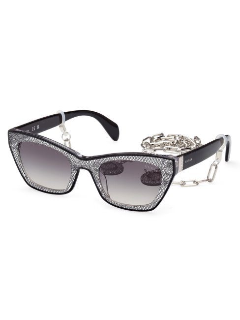 Lunettes De Soleil œil-de-chat En Plastique Métallisé Argent Guess