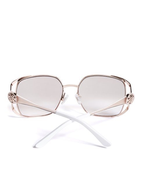 Lunettes De Soleil Carrées En Métal Vera Blush Guess