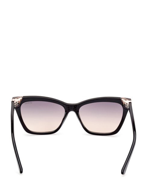 Lunettes De Soleil Carrées En Plastique écaille Argentée Guess