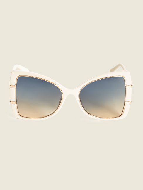 Lunettes De Soleil Papillon Oversize Blanc Guess