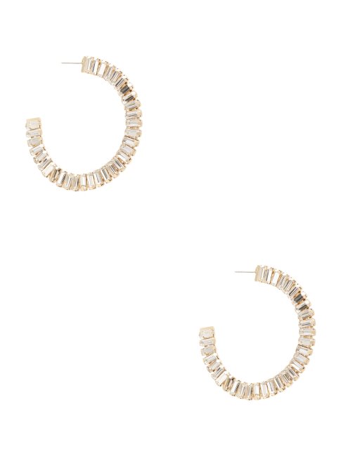 Boucles D'oreilles Créoles Baguette Guess Or