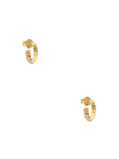 Créoles Guess En Or Jaune Et Strass Dorés