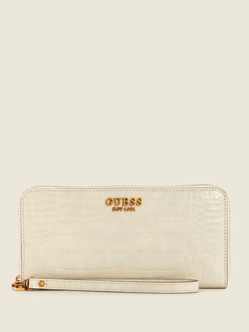 Guess Brun/egyptian Brown Laurel Grand Portefeuille Zippé