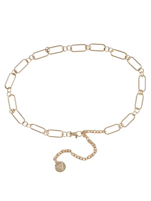 Guess Ceinture Dorée Fine Chaîne Carrée Doré