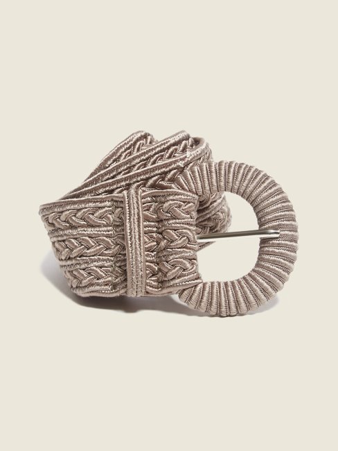 Ceinture Tressée Taupe Guess