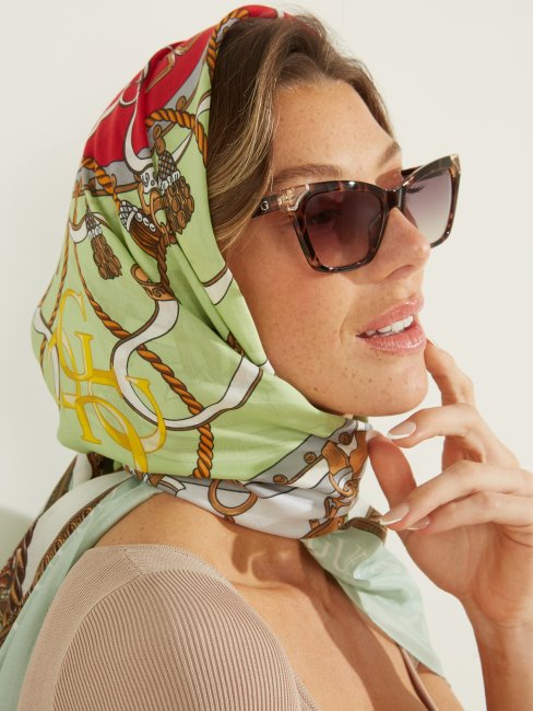 Sky Guess Monaco Foulard En Soie