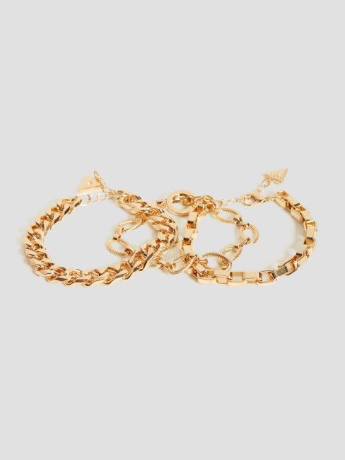 Ensemble De Bracelets Chaîne Dorés Gold Guess