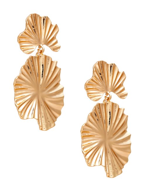 Boucle D'oreille Goutte De Lys En Plaqué Or 14 Carats Guess