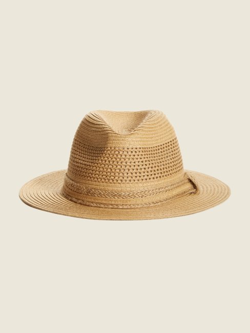 Chapeau Panama En Paille Bora Naturelle Guess
