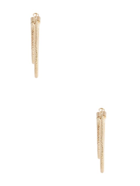 Guess Gold Créoles Superposées En Maille Dorée