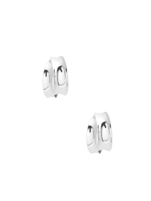 Boucles D'oreilles Doubles Créoles Argentées Guess