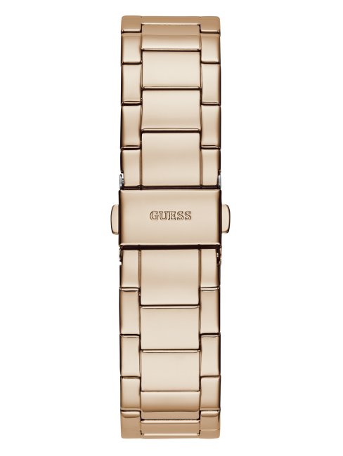 Montre Multifonction En Métal Doré Rose Et Strass Guess Multi