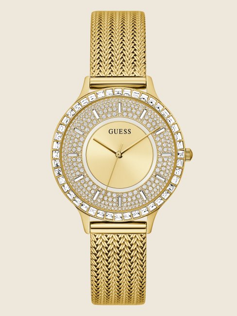 Montre Analogique En Maille Dorée Guess Multi
