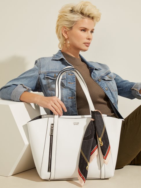 Guess Jensen Foulard En Soie Charbon