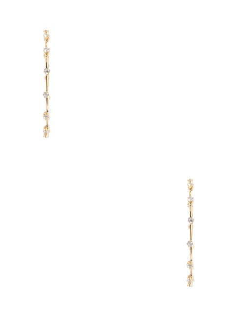 Boucles D'oreilles Créoles Dorées à Strass Gold Guess