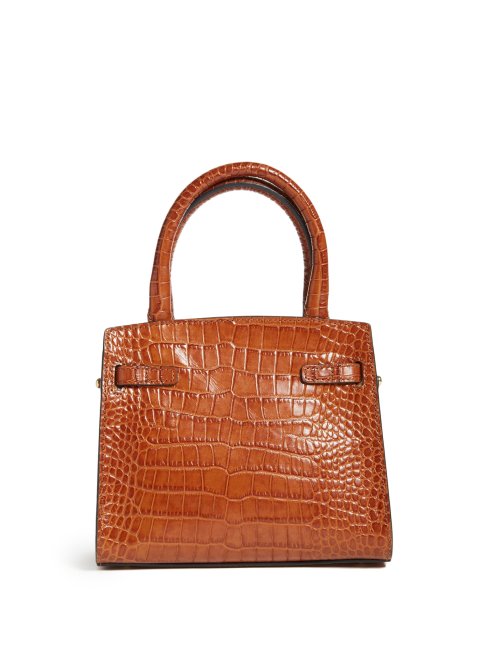 Mini Cartable En Cuir Cristina Cognac Guess