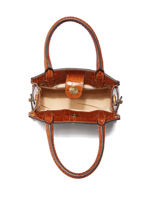Mini Cartable En Cuir Cristina Cognac Guess