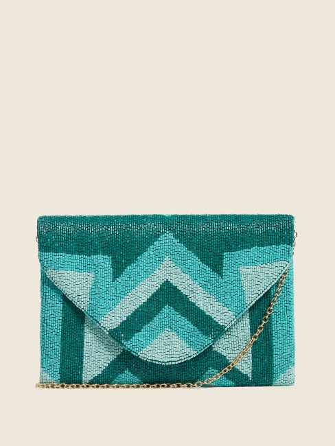 Guess Pochette Perlée Turquoise