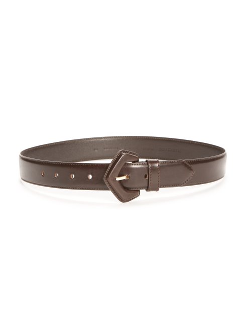 Ceinture En Cuir Marron Guess