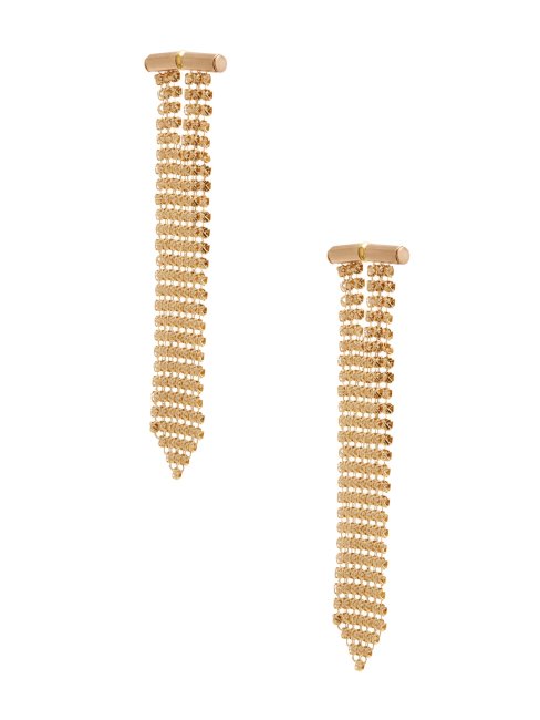 Boucles D'oreilles En Cotte De Mailles En Plaqué Or 14 Carats Guess