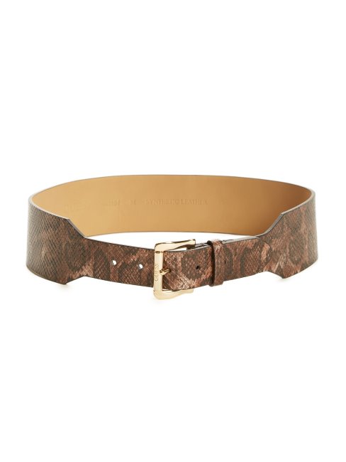 Ceinture En Peau De Serpent Brune Guess