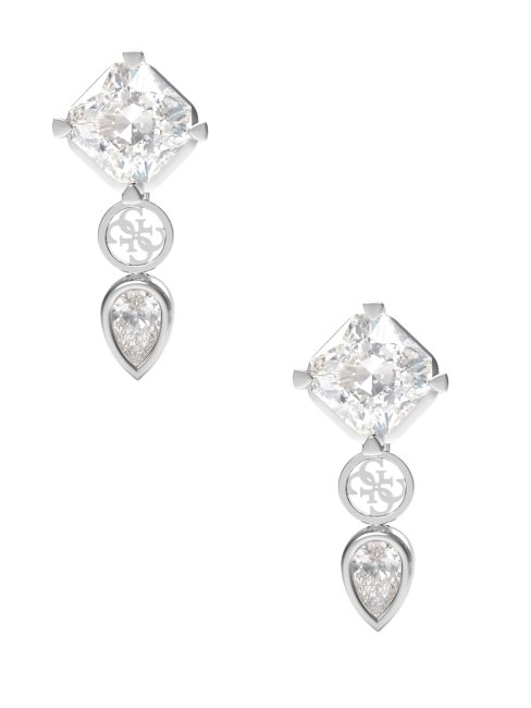 Pendentif Rh Et Boucles D'oreilles Quattro G Logo Guess