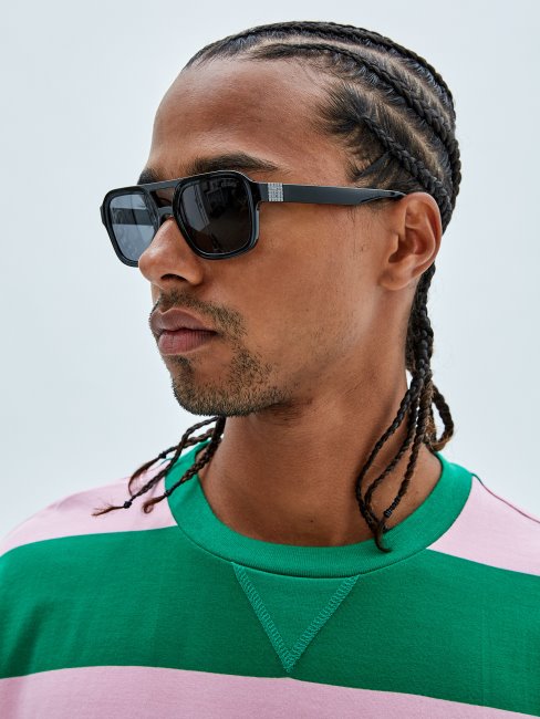 Guess Originals Lunettes De Soleil Aviateur Noir