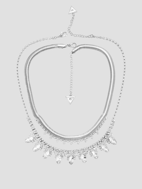 Collier Collier En Argent Avec Pierres Et Cristaux En Argent Guess