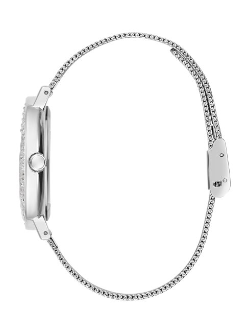 Montre Analogique à Logo Argenté Guess Silver