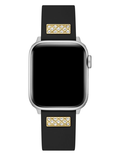 Guess Noir Strass Bracelet Silicone Noir 38-40 Mm Pour Apple Watch