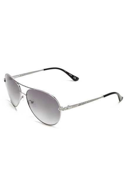 Guess Lunettes De Soleil Aviateur Argent Catherine Strass