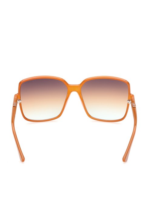 Lunettes De Soleil Carrées Oversize à Logo Orange Fluo Guess