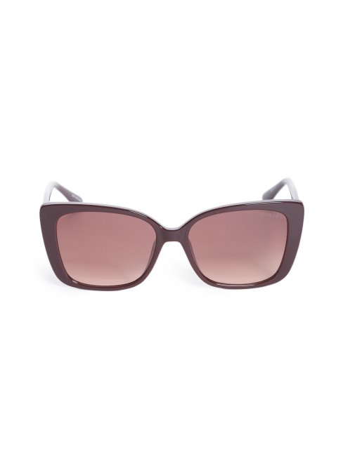 Lunettes De Soleil Carrées Scarlett 69f Bordeaux Guess