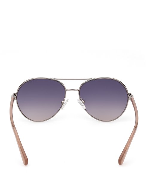 Lunettes De Soleil Aviateur Dorées Guess Silver