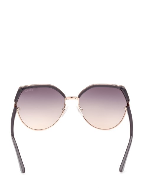 Guess Lunettes De Soleil Géométriques Grises En Métal émaillé