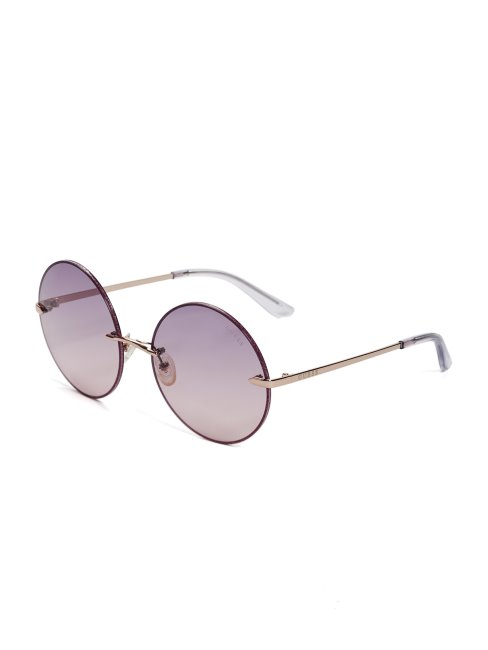 Masa Wash Greyson Lunettes De Soleil Rondes à Bordure Scintillante Guess