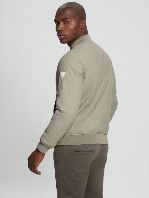 Blouson Aviateur Matelassé Vert Mousse Guess
