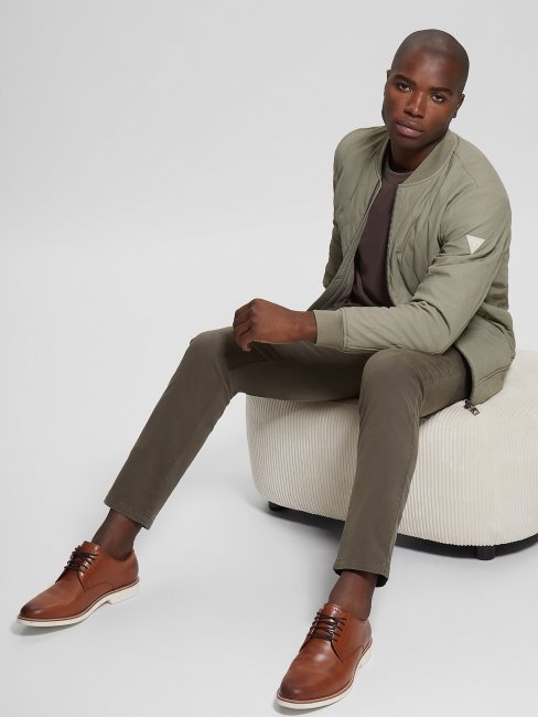 Blouson Aviateur Matelassé Vert Mousse Guess