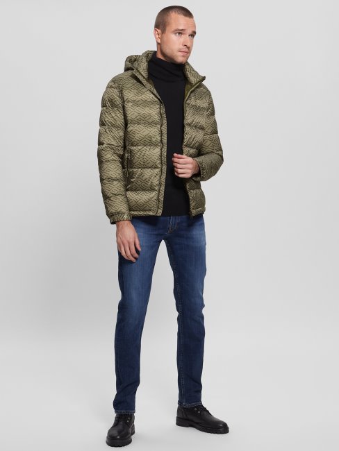 Veste Doudoune Ultra-légère Guess Eco Kaki Guess Geo