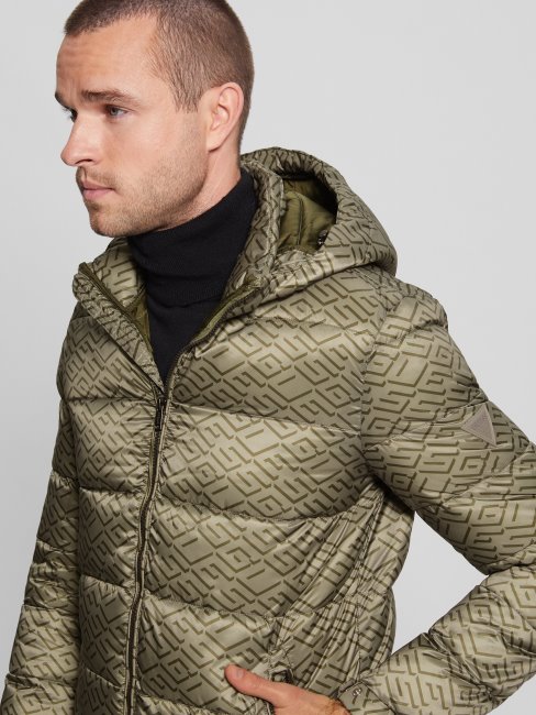 Veste Doudoune Ultra-légère Guess Eco Kaki Guess Geo