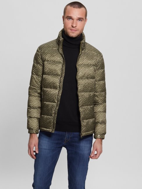 Veste Doudoune Ultra-légère Guess Eco Kaki Guess Geo