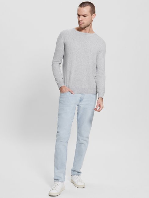 Pull En Soie Mélangée Eco Randall Light Stone Heather Guess