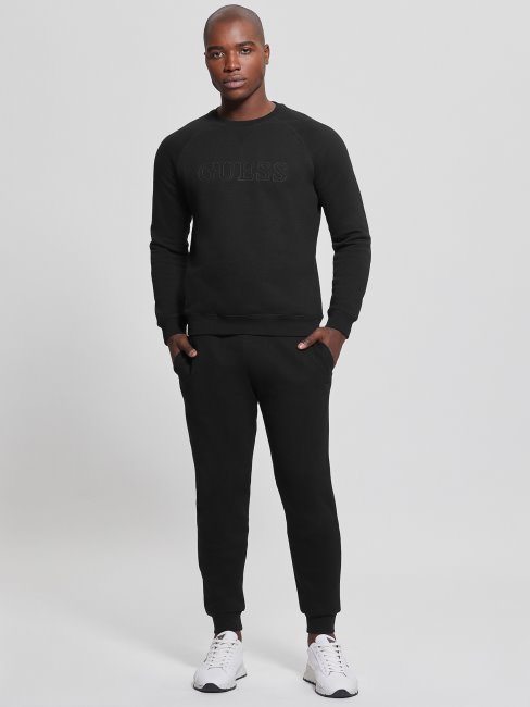 Sweat Noir Jet Eco Aldwin Logo Guess