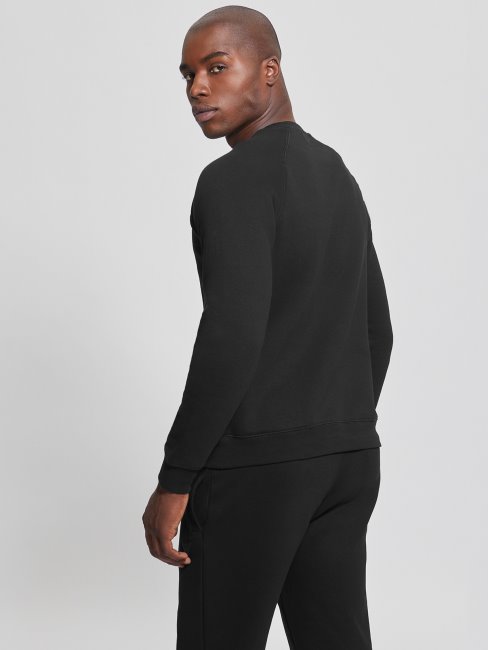 Sweat Noir Jet Eco Aldwin Logo Guess