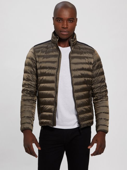 Guess Pasadena Stone Doudoune Compressible En Duvet Véritable