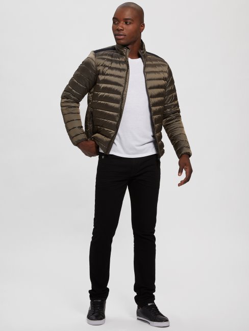 Guess Pasadena Stone Doudoune Compressible En Duvet Véritable