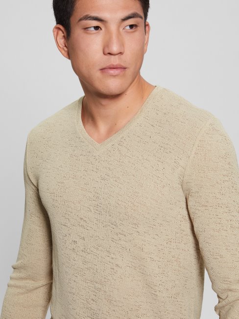 T-shirt En Gaze à Manches Longues Guess Cemento