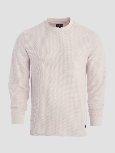 Myles Waffle T-shirt à Manches Longues Guess Pierre En Sourdine