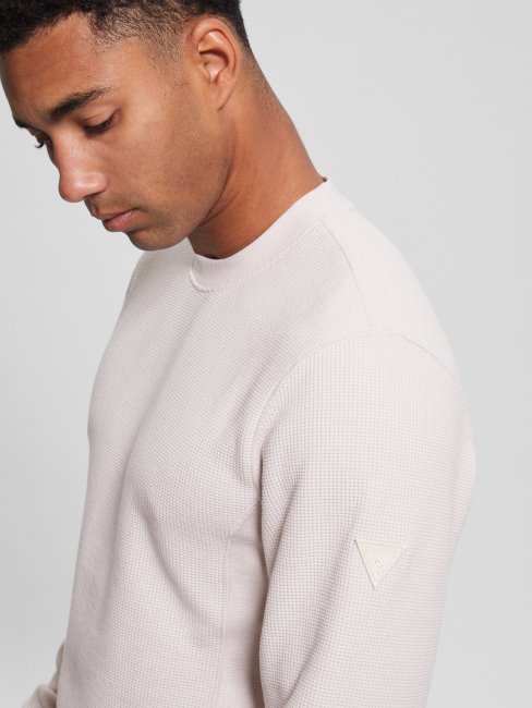 Myles Waffle T-shirt à Manches Longues Guess Pierre En Sourdine