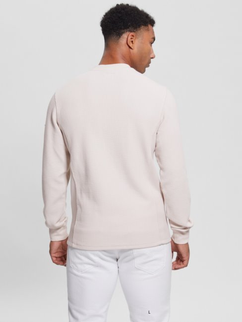 Myles Waffle T-shirt à Manches Longues Guess Pierre En Sourdine